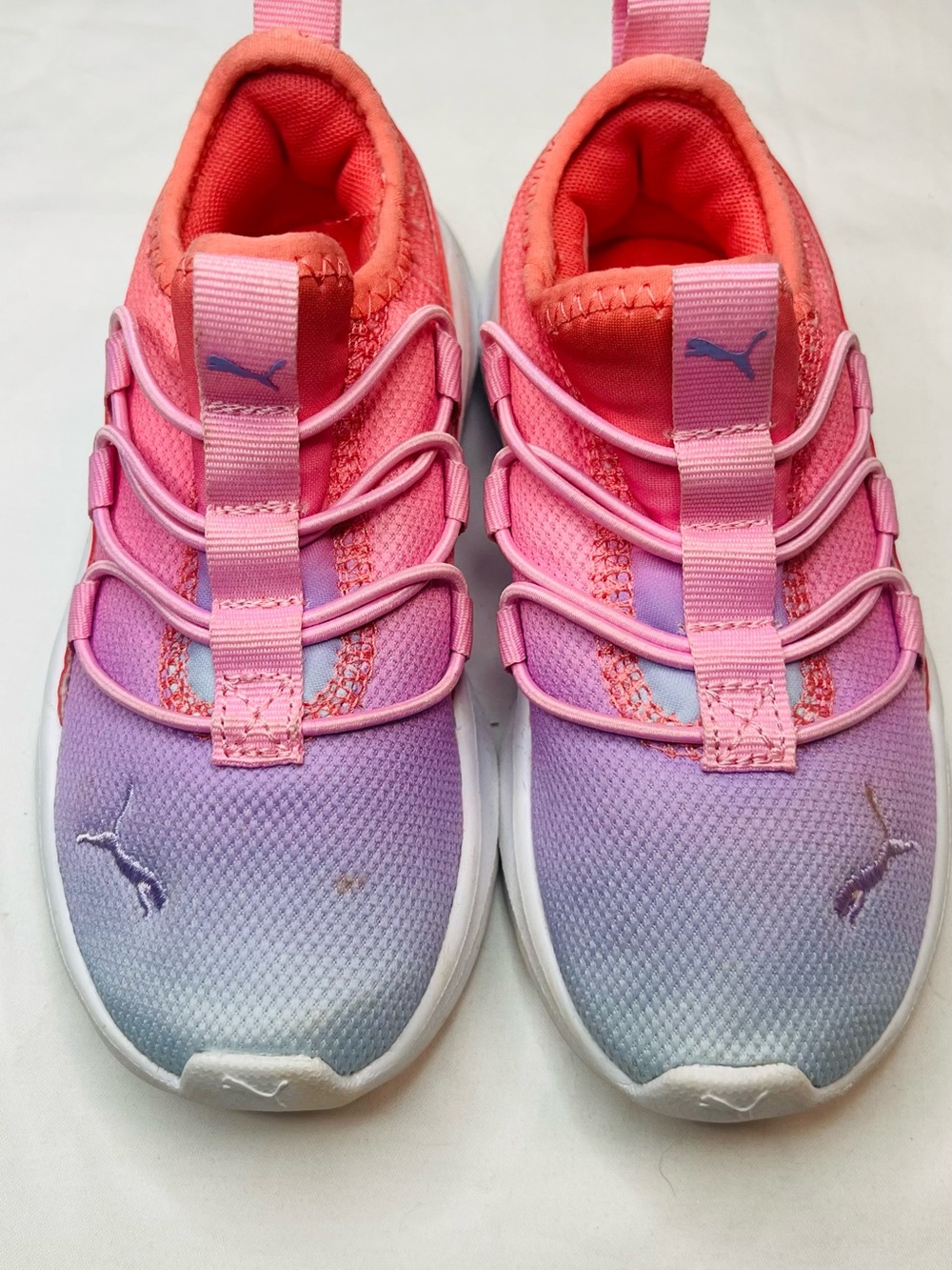Puma Kids Pink to Lavender Gradient Slip-On Sneakers